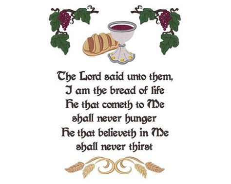 Bread of Life Machine Embroidery Design - Etsy