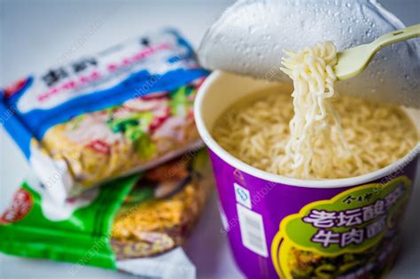 Chinese instant noodles - Stock Image - C034/7920 - Science Photo Library