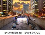 Seoul Cheonggyecheon night in South Korea image - Free stock photo ...