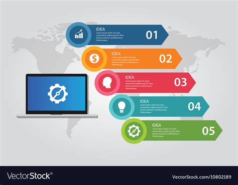 Information technology computer laptop infographic