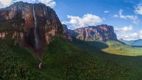 A beautiful aerial view of the Angel Falls in Venezuela! Mavic Pro ...