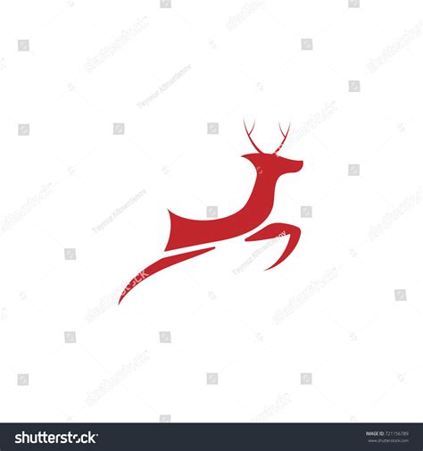 Red Deer Logo Design Christmas Stock Vector (Royalty Free) 721156789 ...