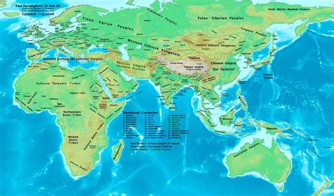 World map 610 AD - World History Maps