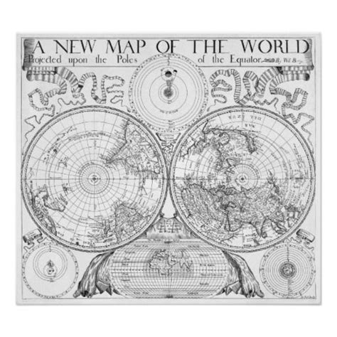 Replica Antique Map of the World Poster | Zazzle | Antique map, Map ...