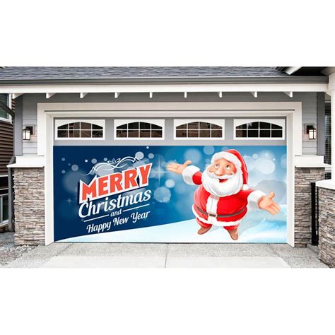 Santa's garage door mural