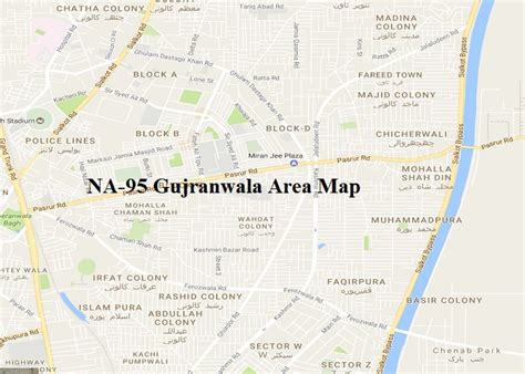 NA-95 Gujranwala Constituency Areas, Result and Map