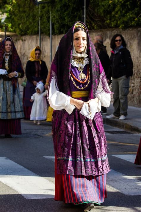 Portrait in Traditional Sardinian Costume Editorial Stock Photo - Image ...