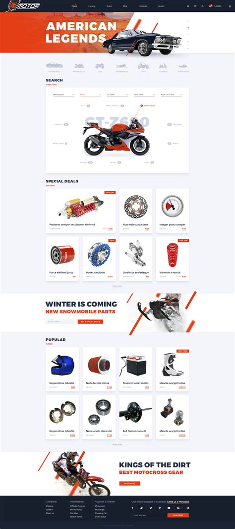 Motor – Vehicles, Parts & Accessories Store - PSD Template by Stockware