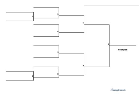 Free Printable 10 Team Single Elimination Tournament Bracket