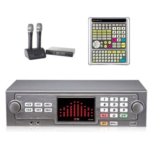 TJ Taijin TKR-365HK Korea Karaoke Machine + 2 Wireless Mic,Big Remote ...