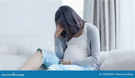 Pregnant Woman Feel Depression Stock Photo - Image of parent, depress ...