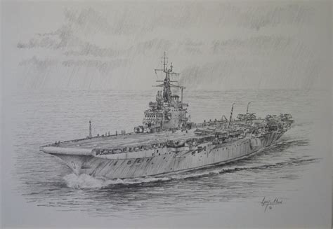 Aircraft Carrier Drawing at PaintingValley.com | Explore collection of ...