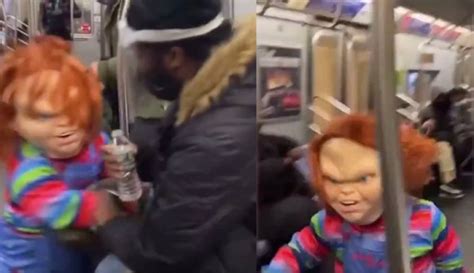 'Chucky' Attacks Maskless NYC Subway Rider In Viral Video: WATCH ...