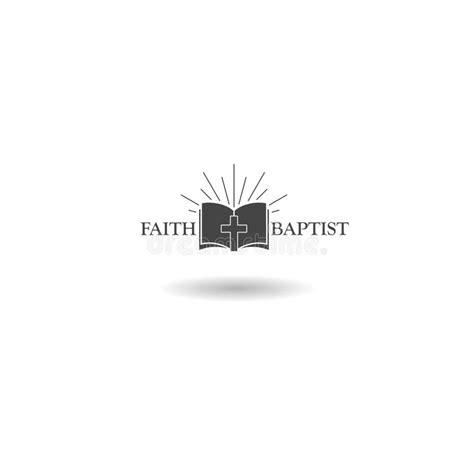 Baptist Church Symbol Icon with Shadow Stock Vector - Illustration of ...