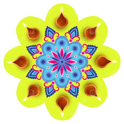 Diwali Festival Rangoli Decoration Vector, Diwali Rangoli Design ...