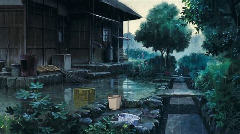 Anime Scenery Rain