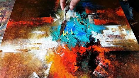 Abstract Painting Tools - Abstract painting brush emblem design.