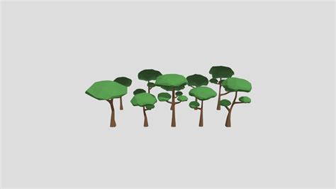 Low Poly Trees V.1 - With Textures - Download Free 3D model by CircuitZ ...