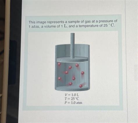 Solved This image represents a sample of gas at a pressure | Chegg.com