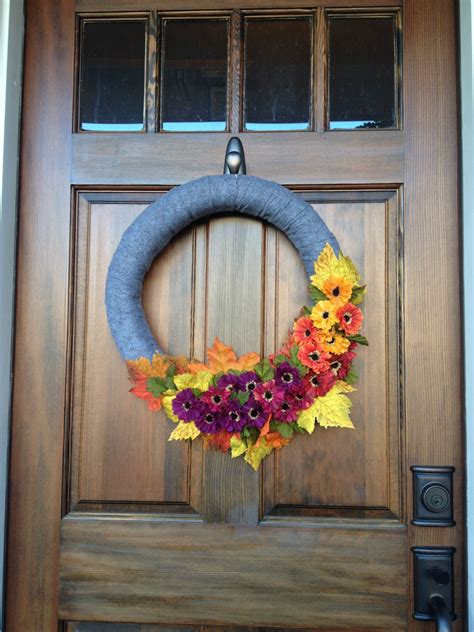 Pool noodle fall wreath | Fall wreath, Wreaths, Crafts