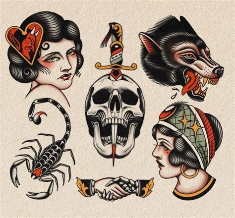 170+ Cool Old School Tattoos Ideas (2022) American Traditional Designs ...