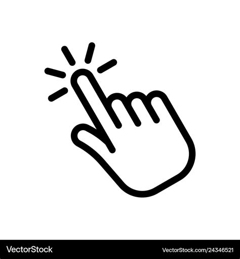 Hand clicking icon Royalty Free Vector Image - VectorStock