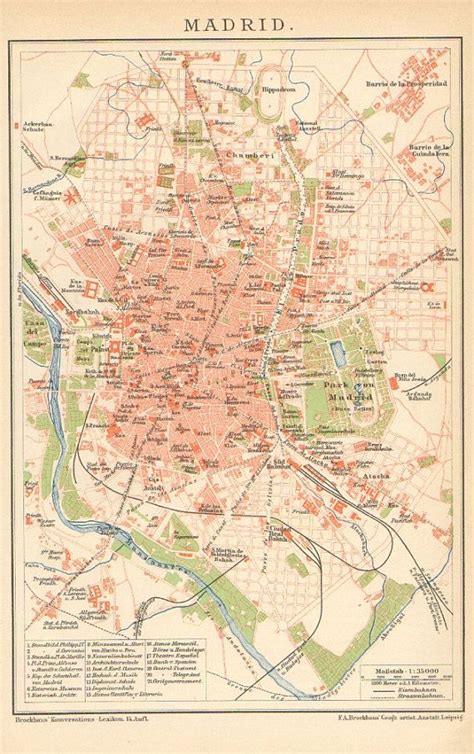 madrid | Map, Madrid spain, Vintage maps