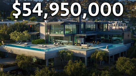 Touring a $54,950,000 Futuristic Los Angeles MEGA MANSION! - YouTube