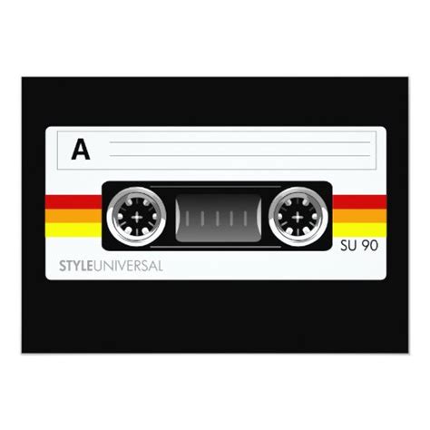 Cassette tape label invitation | Zazzle