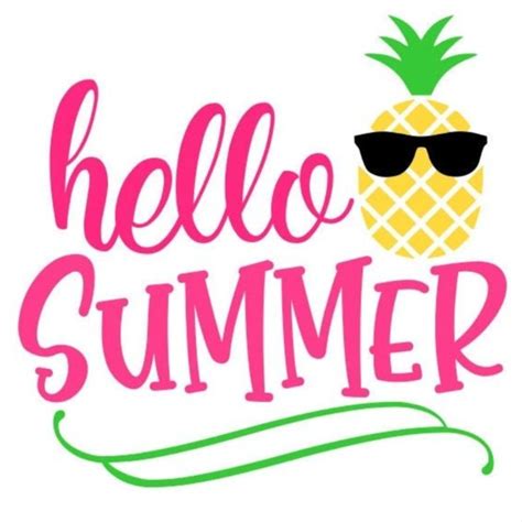 Hello Summer Sign SVG Hello Summer SVG Pineapple SVG - Etsy | Hello ...