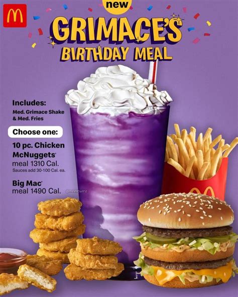 McDonald’s Celebrates Grimace’s Birthday With Special Meal And Shake