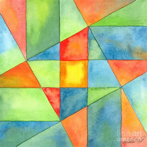 Color Square Abstract by Kristen Fox