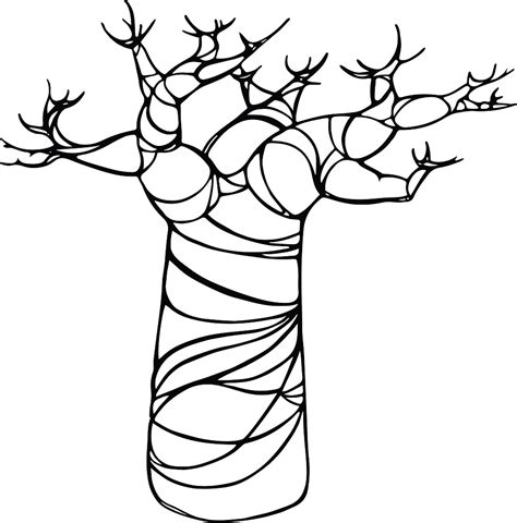 Baobab Tree Drawing at GetDrawings | Free download