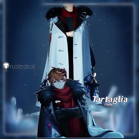 Genshin Impact Fatui Harbingers Tartaglia Childe Winter Overcoat Cape ...