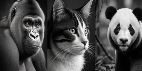 Black And White Realistic Animals Photos Leonardo Ai Prompt | PromptBase