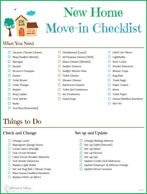 Moving Checklist – What Do I Need for a New House? – TopsDecor.com