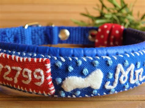 Dog Name Collar Dog Name Tag Collar Dog ID Collar - Etsy