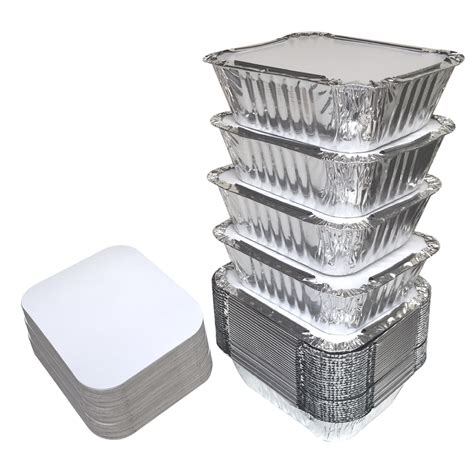 55 PACK – ALUMINUM PANS WITH PAPER LIDS / SMALL SIZE – Spare Essentials