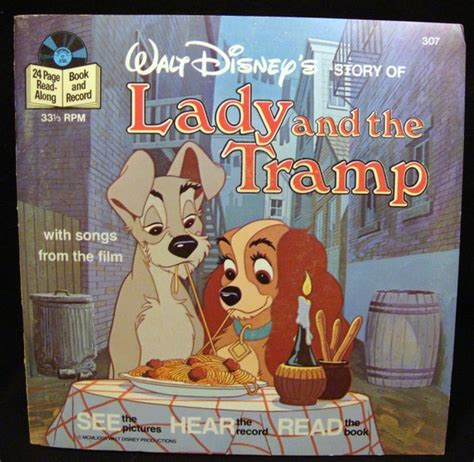 Walt Disney's Lady and the Tramp Book and Record 1979