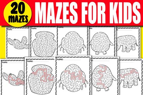 Mazes Puzzle Book for Kids with Solutions | Maze (2278888)