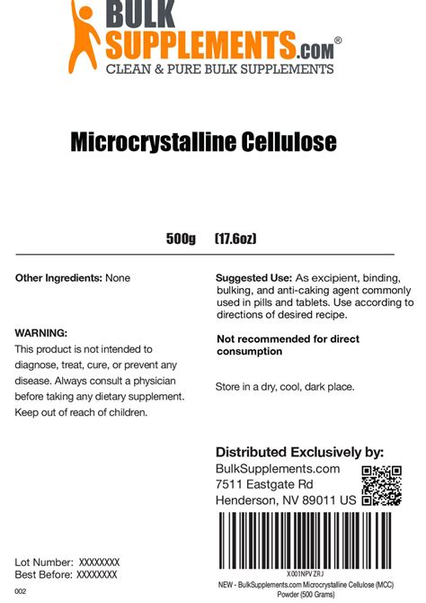 Microcrystalline Cellulose Powder