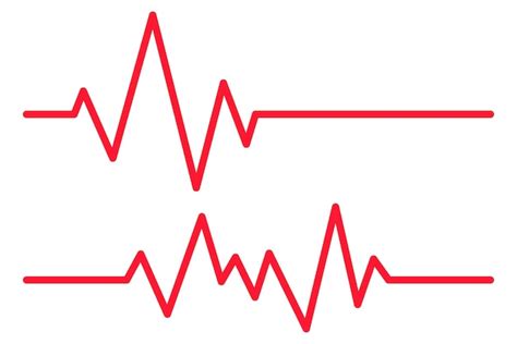 Free Vector | Two Ecg Line Heartbeats Set