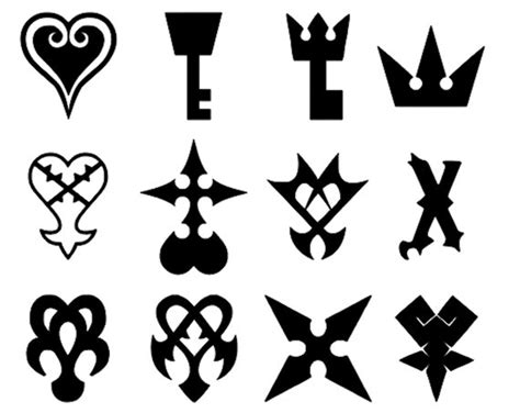 Kingdom Hearts Logo Character and Enemy Symbols Decals and - Etsy