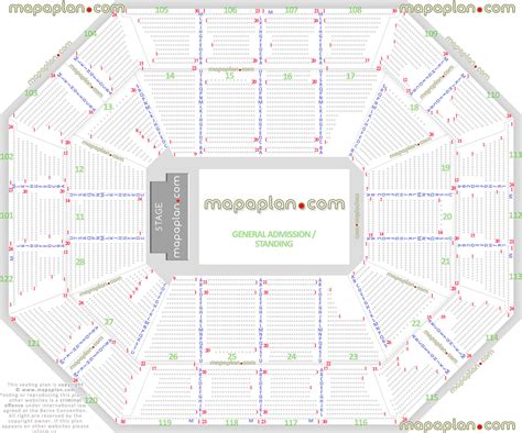 Uncasville Mohegan Sun Arena seating layout - General Admission floor ...