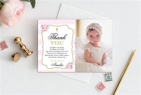 Baptism Thank-You Cards - 8+Examples, Illustrator, Word, Pages ...