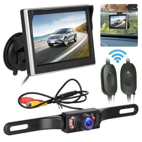 Wireless Backup Camera System 170° 5" TFT LCD Rear View Monitor IP67 ...