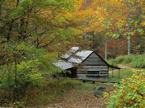 Mountain Cabin Autumn Wallpapers - 4k, HD Mountain Cabin Autumn ...