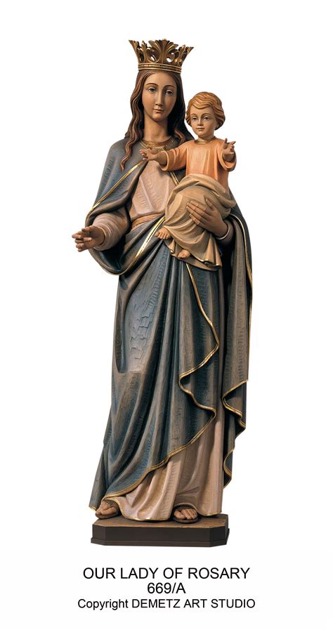 Mary Statue (Our Lady of Rosary) #669/A (36" or 72") - McKay Church Goods