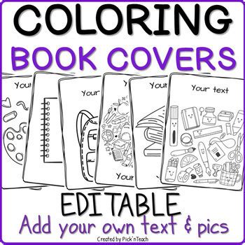 60+ EDITABLE coloring book covers for Back to school in Google Slides™ #3