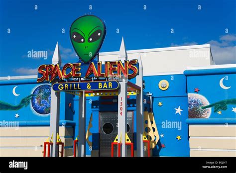 Space Aliens Cafe Bar Bismarck North Dakota USA Stock Photo - Alamy